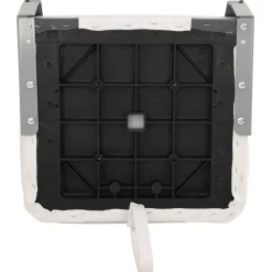 vidaXL Asiento de barco con pedestal altura ajustable 360° giratorio Blanco y negro Online