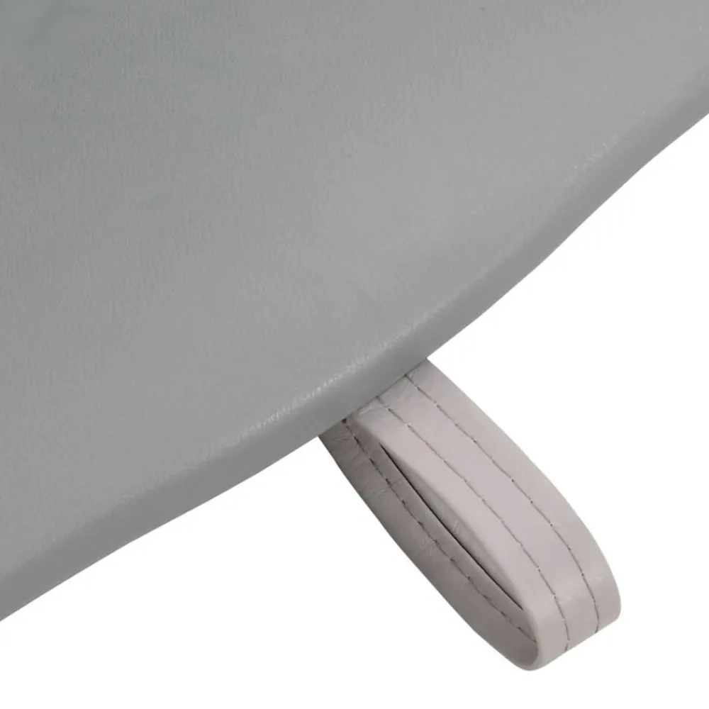 vidaXL Asiento de barco con pedestal altura ajustable 360° giratorio Gris Clearance