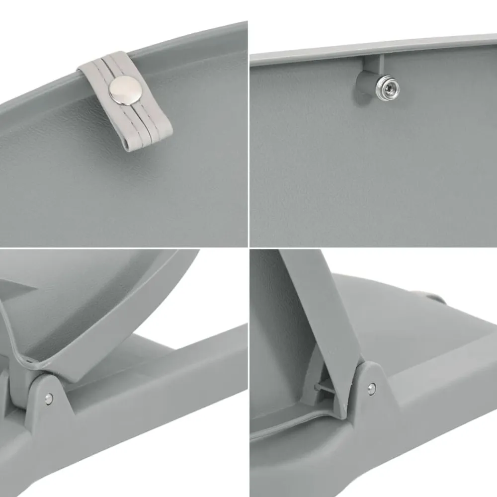 vidaXL Asiento de barco con pedestal altura ajustable 360° giratorio Gris Clearance
