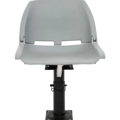 vidaXL Asiento de barco con pedestal altura ajustable 360° giratorio Gris Clearance