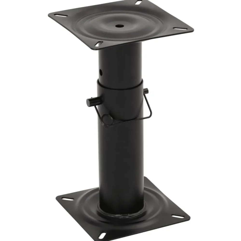 vidaXL Asiento de barco con pedestal altura ajustable 360° giratorio Gris Clearance