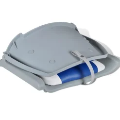vidaXL Asiento de barco respaldo plegable cojín azul blanco 48x51x41cm Azul y blanco Sale