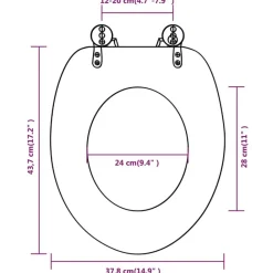 vidaXL Asiento de inodoro WC con tapa de MDF diseño de madera vieja