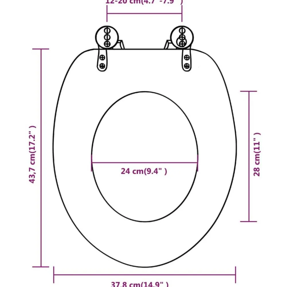 vidaXL Asiento de inodoro WC con tapa de MDF diseño de madera vieja