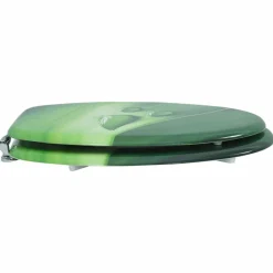 vidaXL Asiento de inodoro con tapa MDF verde diseño gota de agua Clearance
