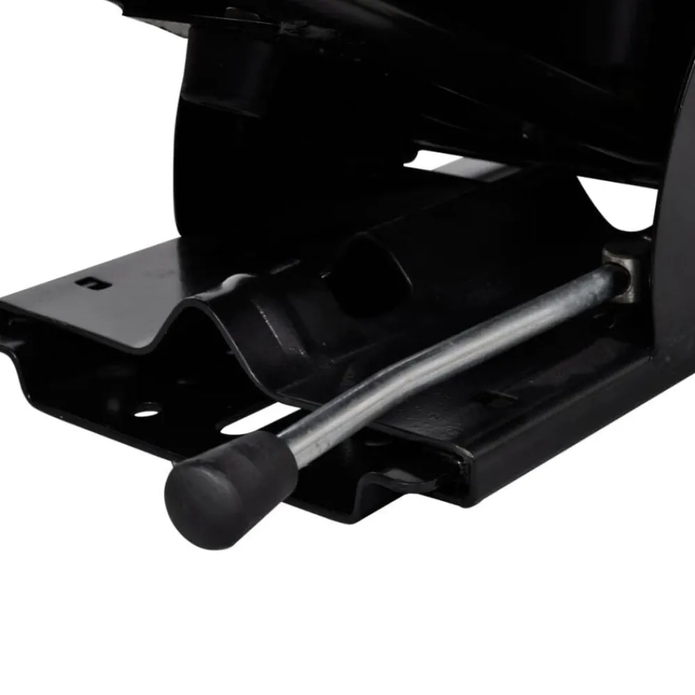 vidaXL Jardín-Asiento de tractor con suspensión negro