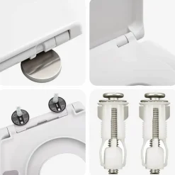 vidaXL Asiento de WC 47 x 37 x 4 cm Duroplast White