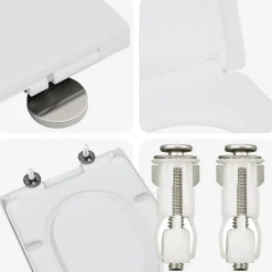 vidaXL Fontanería-Asiento de WC 49 x 36 x 4 cm Duroplast