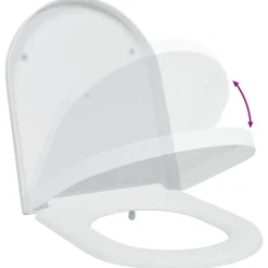 vidaXL Fontanería-Asiento de WC 49 x 36 x 4 cm Duroplast