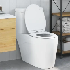 vidaXL Fontanería-Asiento de WC 47 x 37,5 x 3,8 cm Duroplast
