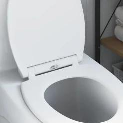 vidaXL Fontanería-Asiento de WC 47 x 37,5 x 3,8 cm Duroplast