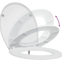 vidaXL Asiento de WC 47 x 37 x 4 cm Duroplast White