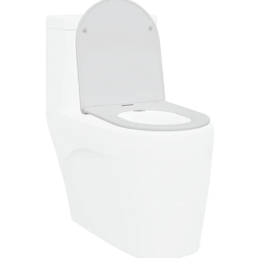vidaXL Fontanería-Asiento de WC 47 x 36 x 3,4 cm Duroplast