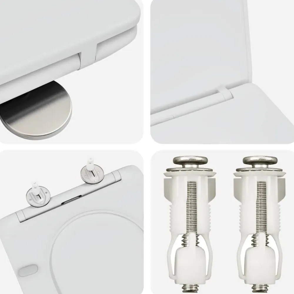 vidaXL Fontanería-Asiento de WC 47 x 36 x 3,4 cm Duroplast