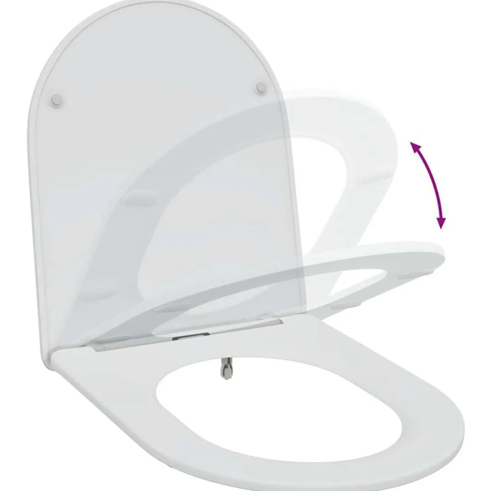 vidaXL Fontanería-Asiento de WC 47 x 36 x 3,4 cm Duroplast