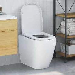 vidaXL Fontanería-Asiento de WC 47,5 x 35 x 3,6 cm Duroplast