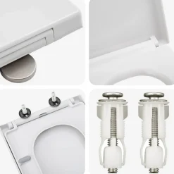 vidaXL Fontanería-Asiento de WC 47,5 x 35 x 3,6 cm Duroplast