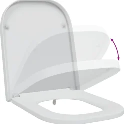 vidaXL Fontanería-Asiento de WC 47,5 x 35 x 3,6 cm Duroplast