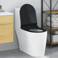 vidaXL Asiento de WC Ajustable 50 x 36,5 x 5 cm Polipropileno Negro Online