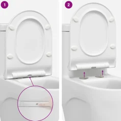 vidaXL Fontanería-Asiento de WC Ajustable 50 x 36,5 x 5 cm Polipropileno
