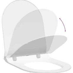 vidaXL Fontanería-Asiento de WC Ajustable 50 x 36,5 x 5 cm Polipropileno