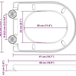 vidaXL Asiento de WC Ajustable 48 x 36,5 x 4,5 cm Polipropileno White Discount
