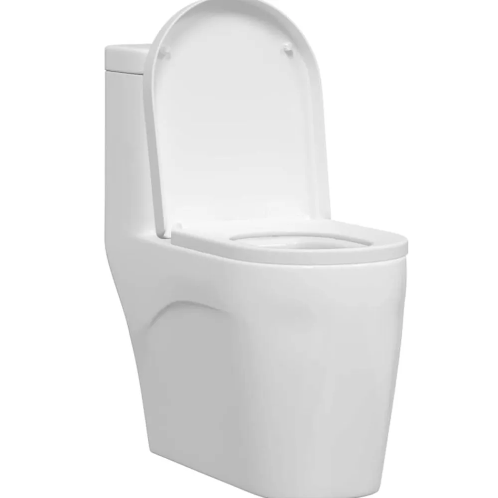 vidaXL Asiento de WC Ajustable 48 x 36,5 x 4,5 cm Polipropileno White Discount