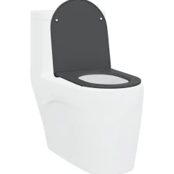vidaXL Asiento de WC 47 x 36 x 3,4 cm Duroplast Antracita Online