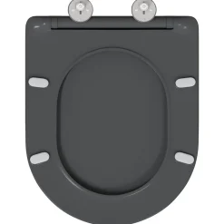 vidaXL Asiento de WC 47 x 36 x 3,4 cm Duroplast Antracita Online