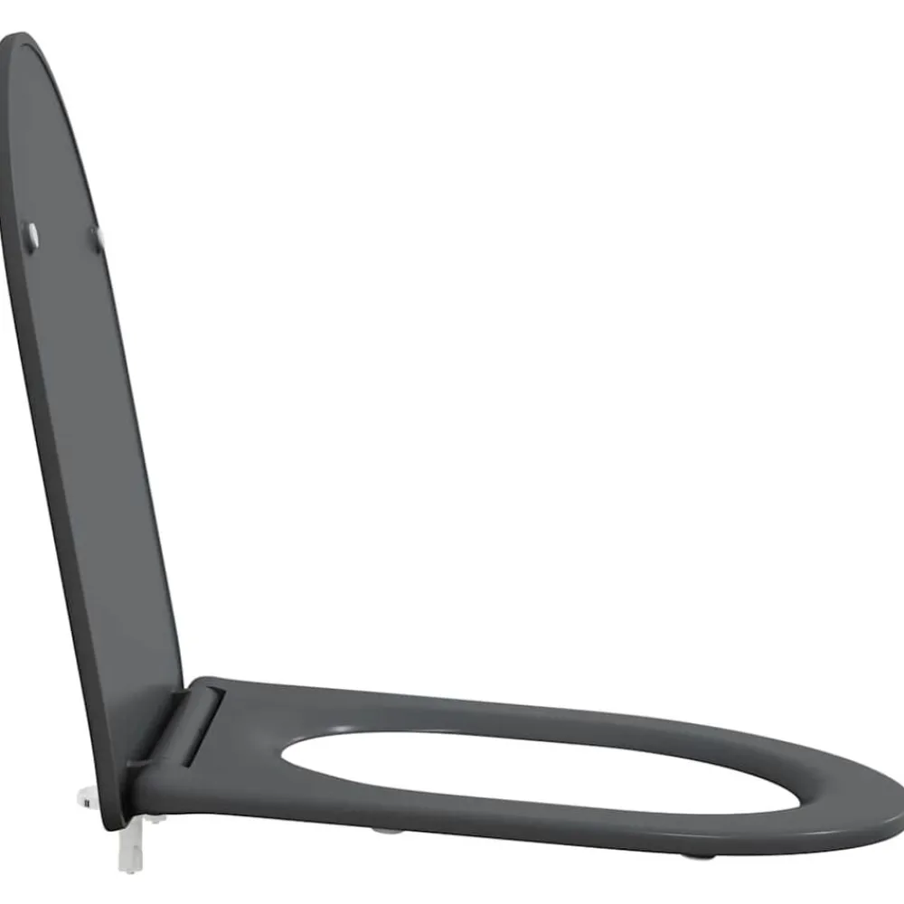 vidaXL Asiento de WC 47 x 36 x 3,4 cm Duroplast Antracita Online