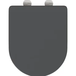 vidaXL Asiento de WC 47 x 36 x 3,4 cm Duroplast Antracita Online