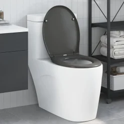 vidaXL Fontanería-Asiento de WC 47 x 37 x 4 cm Duroplast