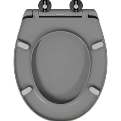 vidaXL Asiento de WC 47 x 37 x 4 cm Duroplast Gris Hot