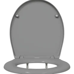vidaXL Asiento de WC 47 x 37 x 4 cm Duroplast Gris Hot