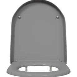 vidaXL Asiento de WC 49 x 36 x 4 cm Duroplast Gris Discount