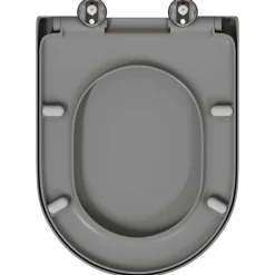 vidaXL Asiento de WC 49 x 36 x 4 cm Duroplast Gris Discount