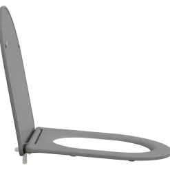vidaXL Asiento de WC 47 x 36 x 3,4 cm Duroplast Gris Outlet