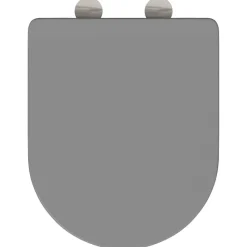 vidaXL Asiento de WC 47 x 36 x 3,4 cm Duroplast Gris Outlet
