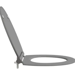 vidaXL Asiento de WC 47 x 37,5 x 3,8 cm Duroplast Gris New