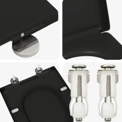vidaXL Fontanería-Asiento de WC 49 x 36 x 4 cm Duroplast