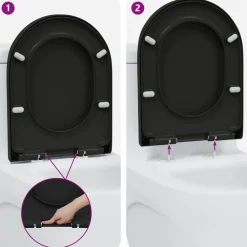 vidaXL Fontanería-Asiento de WC 49 x 36 x 4 cm Duroplast