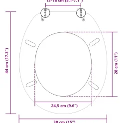 vidaXL Asiento inodoro tapas 2 uds MDF Nueva York Hot