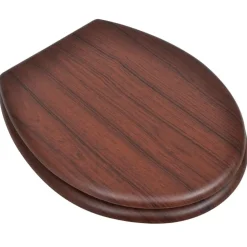 vidaXL Fontanería-Asiento inodoro WC MDF tapa diseño marrón