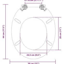vidaXL Fontanería-Asiento inodoro WC 2 uds tapa de cierre suave MDF madera vieja