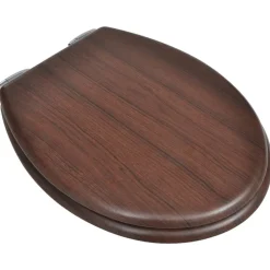 vidaXL Asiento inodoro WC tapa de cierre suave MDF marrón Clearance
