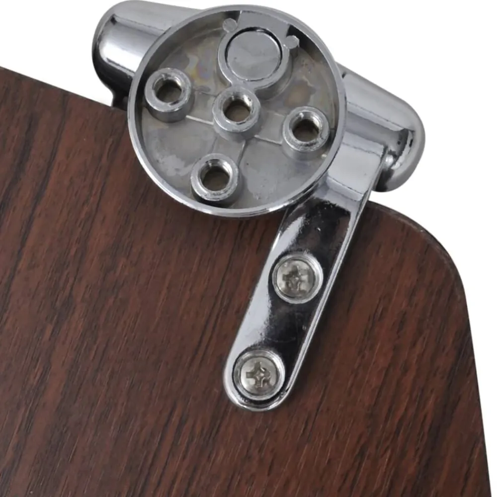 vidaXL Asiento inodoro WC tapa de cierre suave MDF marrón Clearance