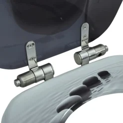 vidaXL Asiento inodoro WC con tapa de cierre suave MDF diseño piedras Clearance