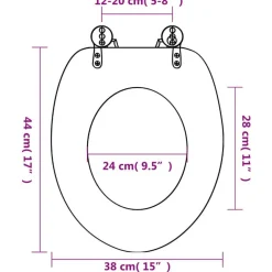 vidaXL Fontanería-Asiento inodoro WC MDF tapa de estrellas de mar