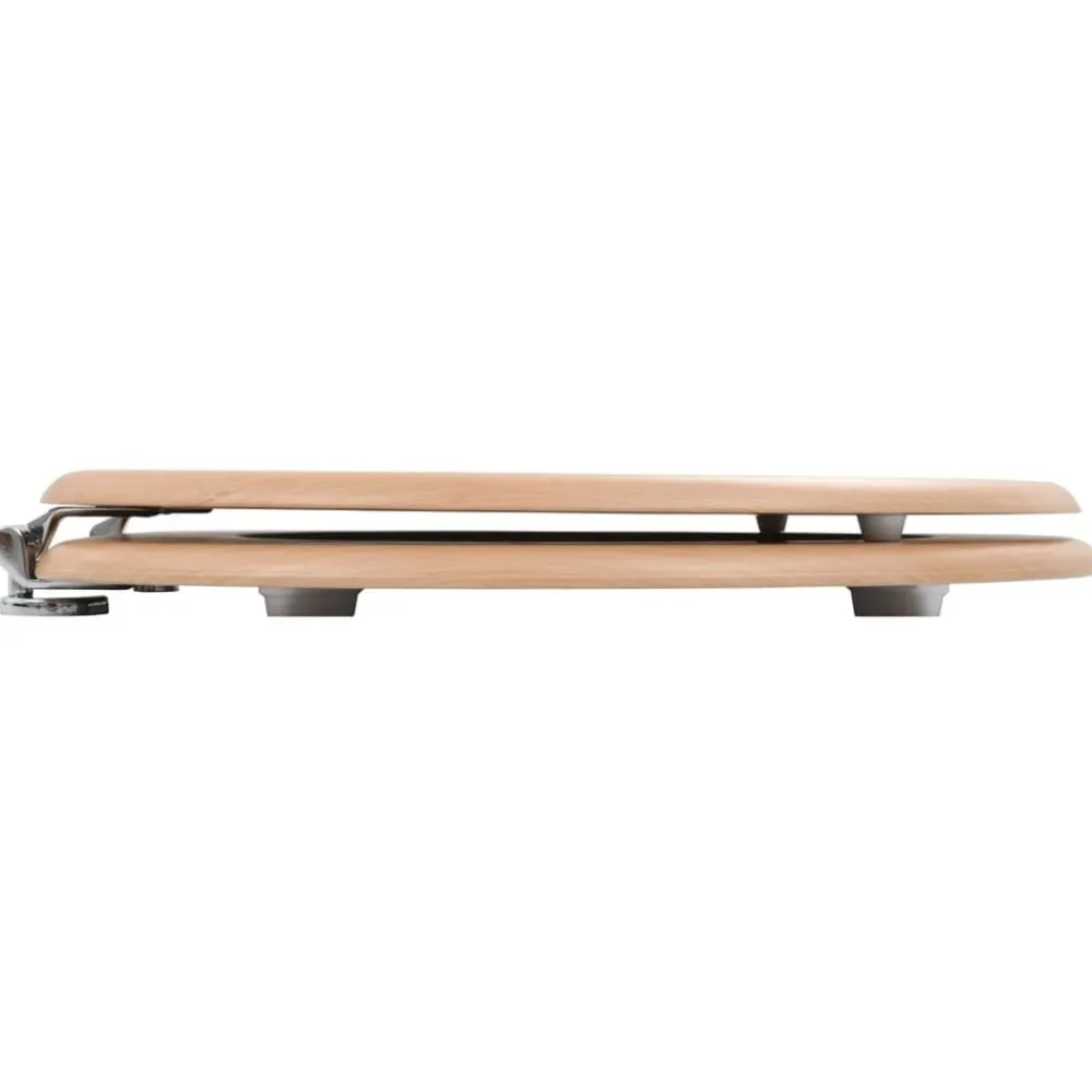 vidaXL Asiento inodoro WC con tapa MDF diseño bambú Online