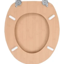 vidaXL Asiento inodoro WC con tapa MDF diseño bambú Online